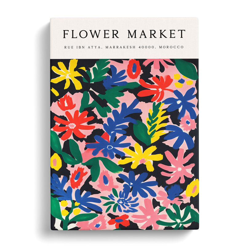 XMKTMKT-423 Marrakesh Flower Market Exhibition No.1 - Wrapped Canvas Print, 50cm H x 35cm W x 3cm D