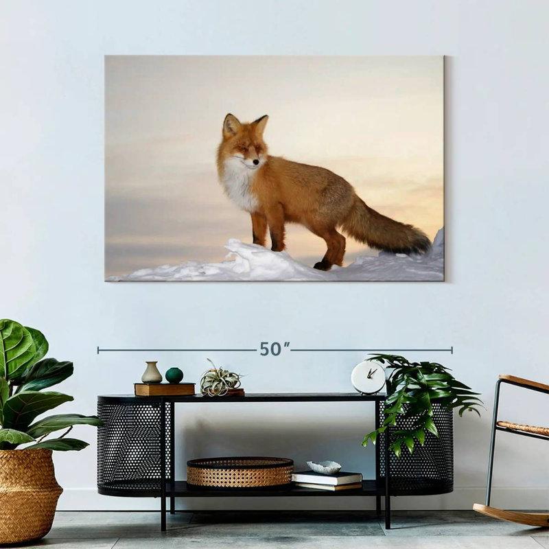 Renard majestueux Brampt, H 32 po x l 48 po