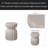 13" Modern Outdoor And Indoor Waterproof Coffee Table And Side Table Set, Durable Mgo Cement Design, Suitable For Patio, Garden, Backyard And Living Room, 2PC-344211378