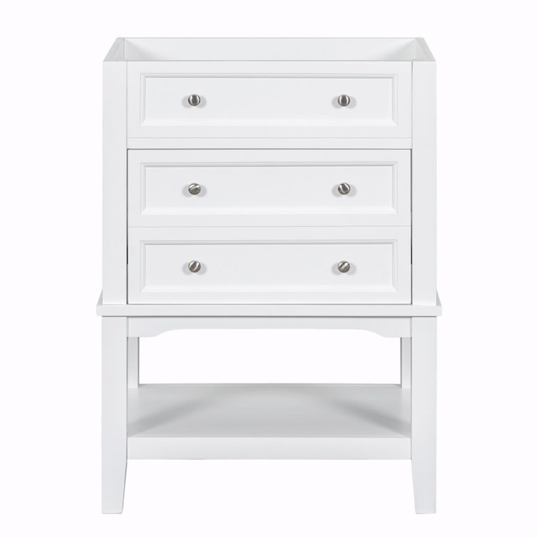 Ensemble de meuble-lavabo simple 23,6 po avec plateau en bois manufacturé Sherla