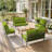 6.5″ Outdoor Replacement  Cushion Set, Deep Seating Seat / Back Cushion Set-1066329206