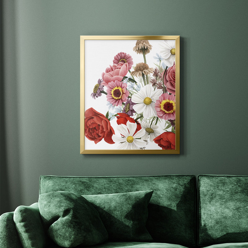 Toile encadrée de qualité supérieure Modern Arrangement II - prête à être accrochée, Cadre doré à coins fermés