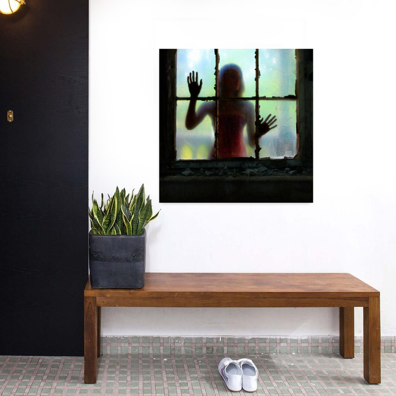 Art contemporain, art mural contemporain, H 32 po x l 32 po