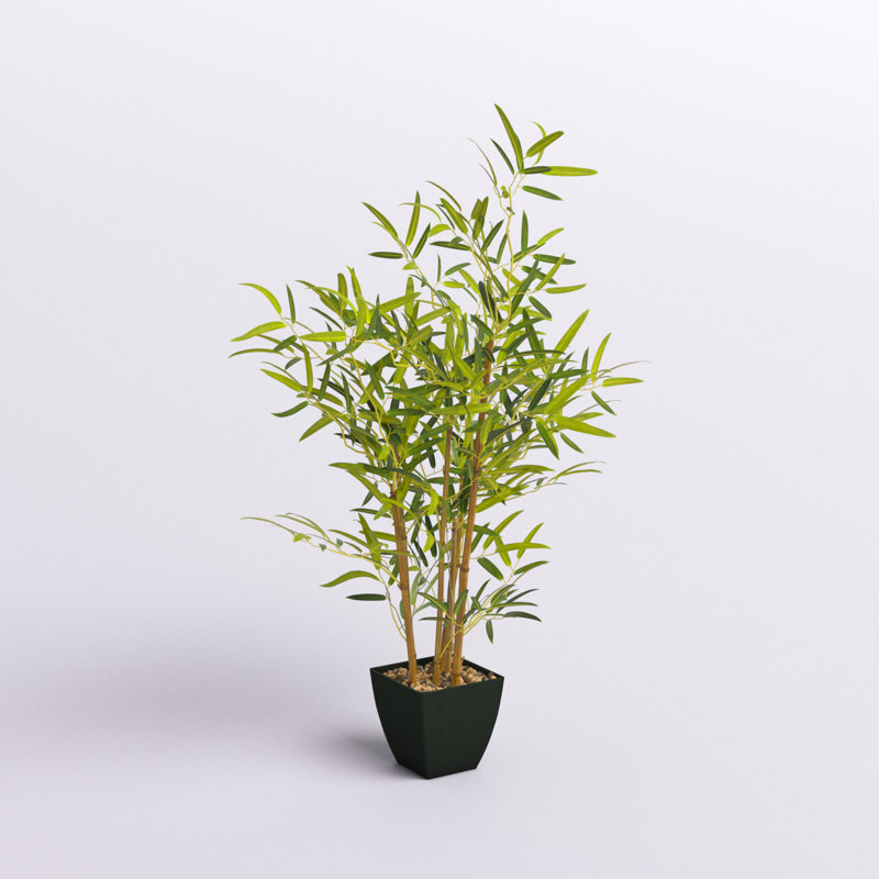 36'' Faux Bamboo Tree in Fiberstone Vase