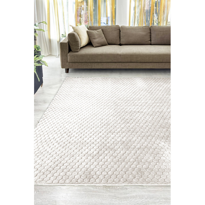Tapis intérieur / extérieur en coton / polyester tissé à la machine Cheza, Tapis de couloir 2 pi 7 po x 16 pi 5 po