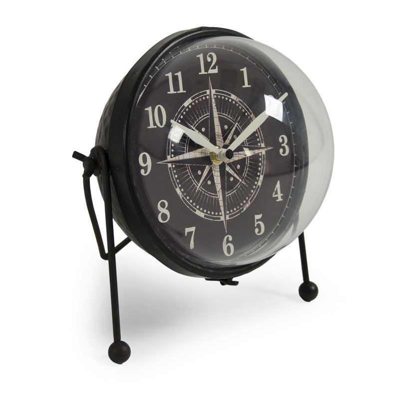 Horloge de table ronde en fer