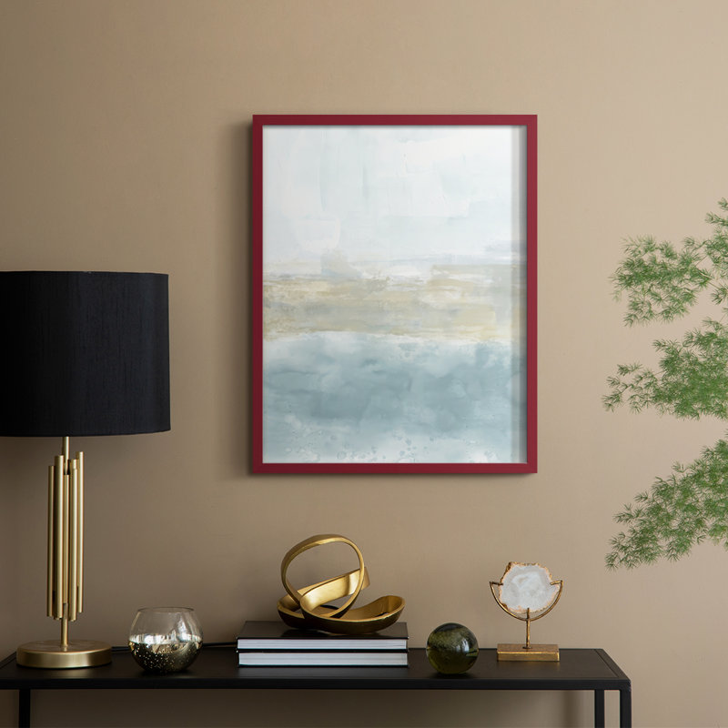 Sea Mist Vista I, reproduction encadrée - bois massif, H 30 po x l 24 po, Rouge