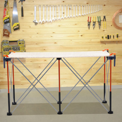 Support de travail pliable portatif 4,15 x 2,18 pi avec capacité de 2 500 lb