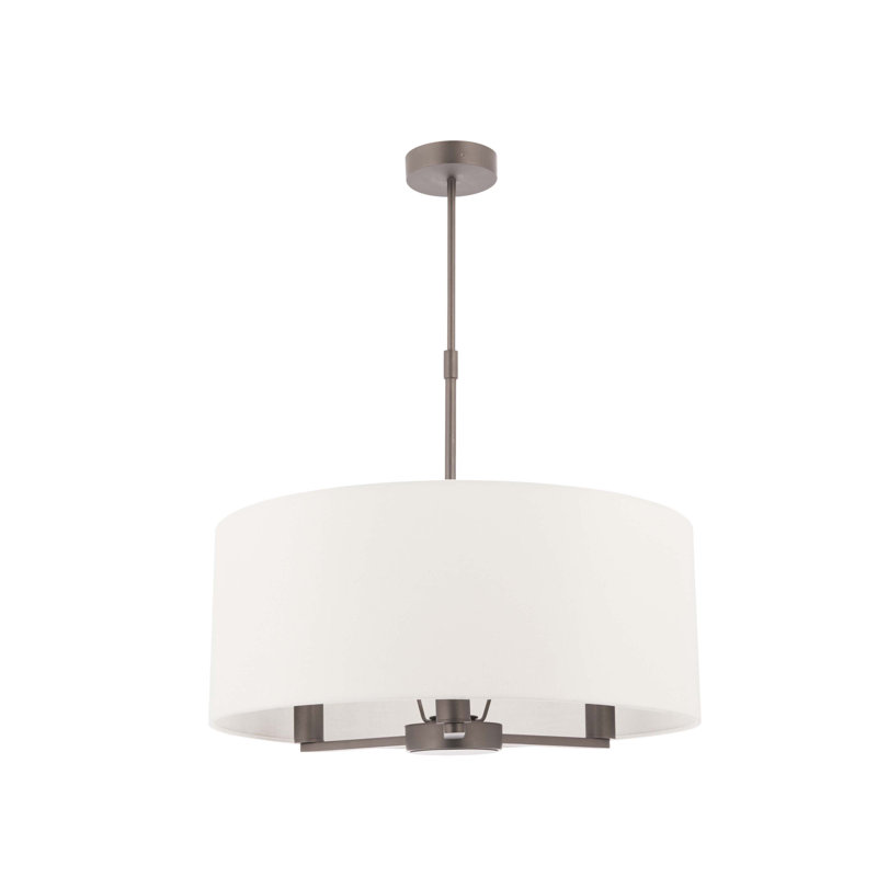 Katrina 3 - Light Matt Nickel Drum Pendant