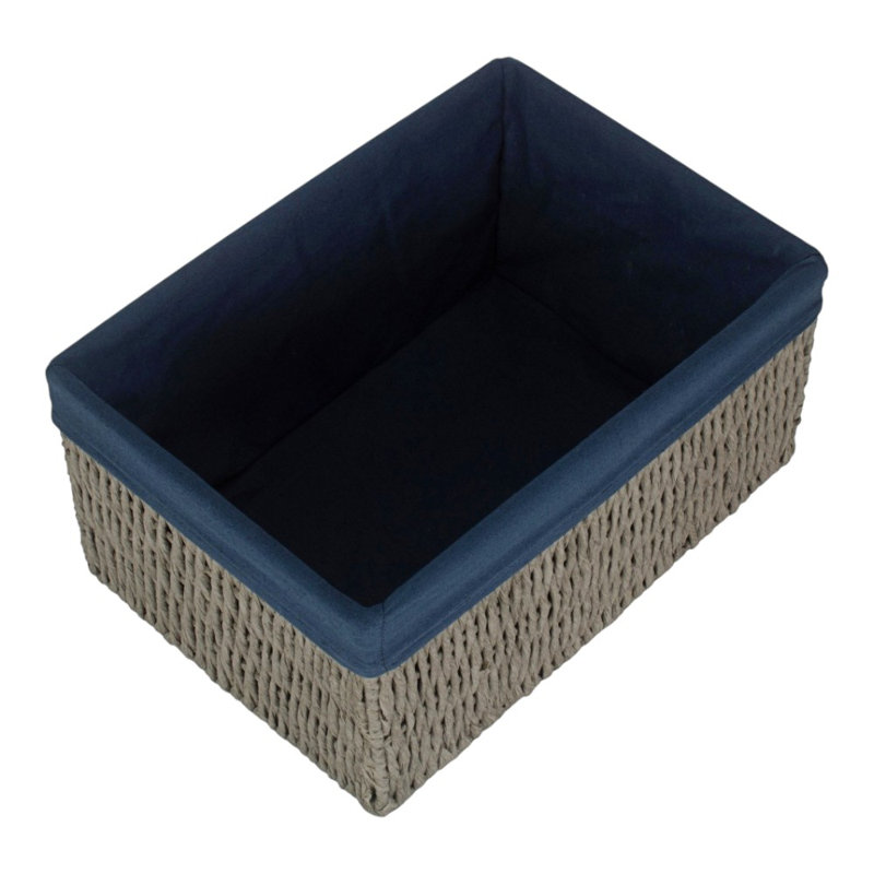 Bay Isle Home Wicker Decorative Basket, Blue