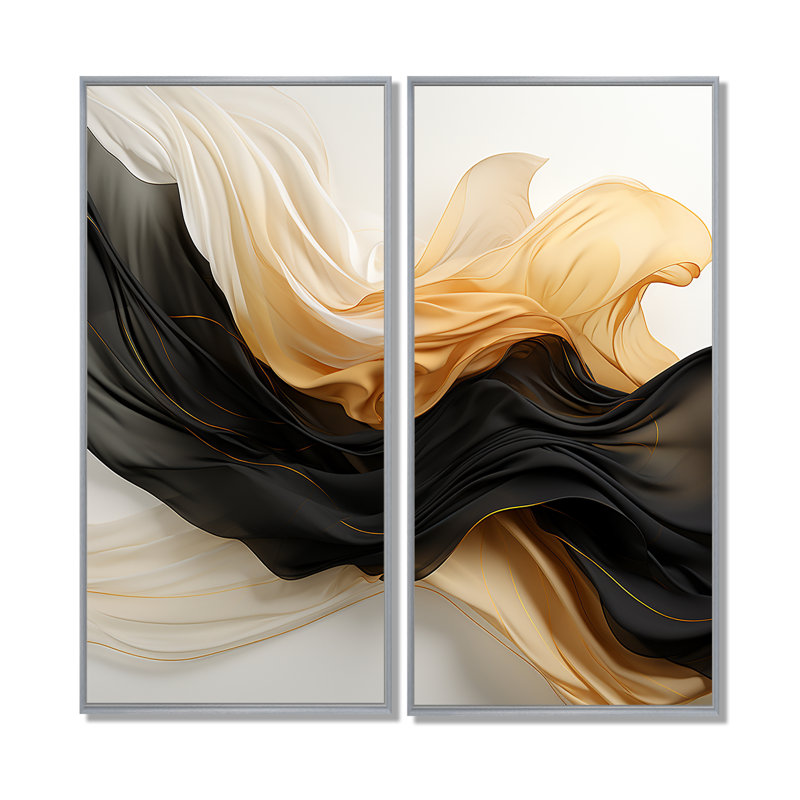 Crediton - Shapes Large Large Canvas Prints, 20" H x 24" W, Floater Framed Print, Silver