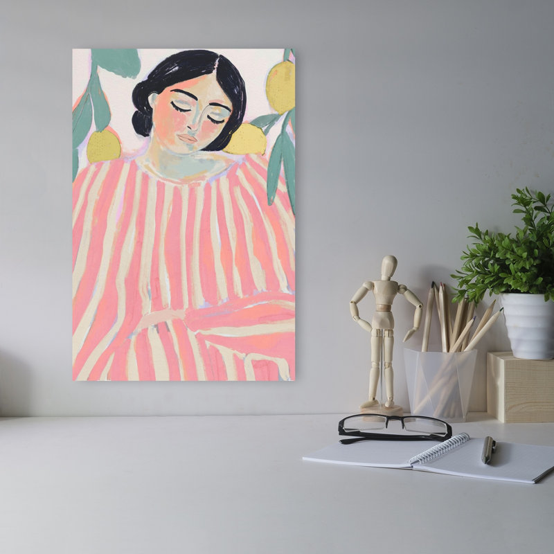 Reproduction d'art mural, paysage contemporain contemporain, "Lemon Daydreams", 18" H x 12" W