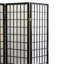 Cloison 70 pouces à 3 panneaux de style japonais avec finition noire-125136765