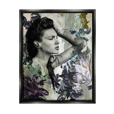 «Floral Blossom Woman Collage», art giclée par Design Fabrikken
