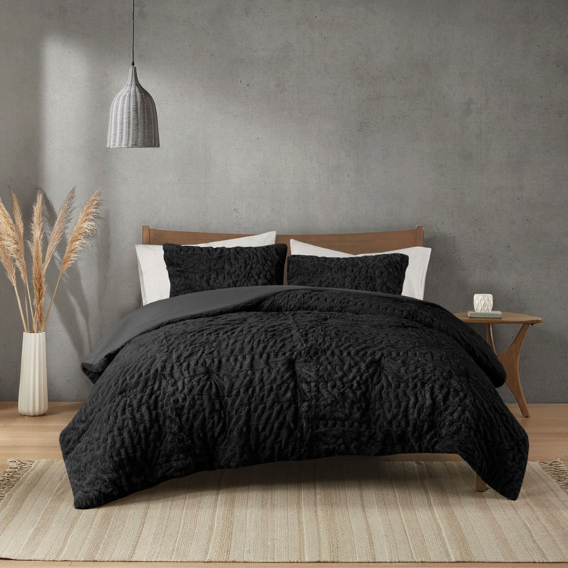 Ensemble de chambre à coucher luxueux édredon en polyester glamour