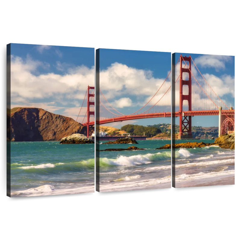 Plage de Sebbie Baker et Golden Gate, H 20 po x l 33 po