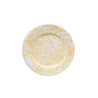 Splatter Flat Salad Plates, Black