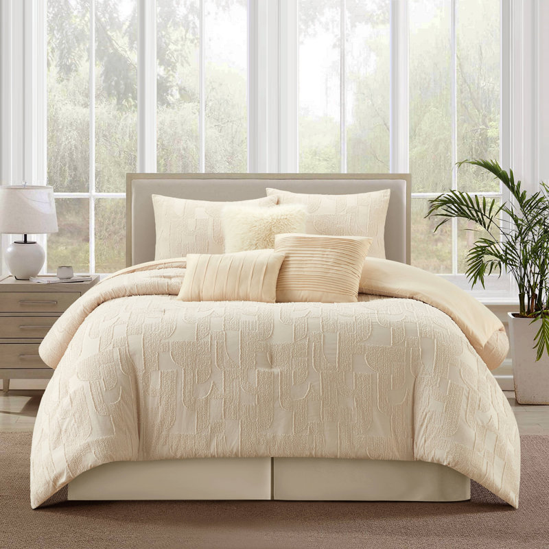 Oksana 7 Piece Comforter Set, King Comforter + 7 Additional Pieces
