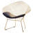 17.5'' H Faux Leather Upholstered Metal Armchair-895115927-874802886