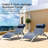 Outdoor Chaise Lounge Set of 2 Patio Recliner Chairs with Adjustable Backrest and Removable Pillow for Indoor&Outdoor Beach Pool Sunbathing Lawn (2 Lounge Chair)-1385202320