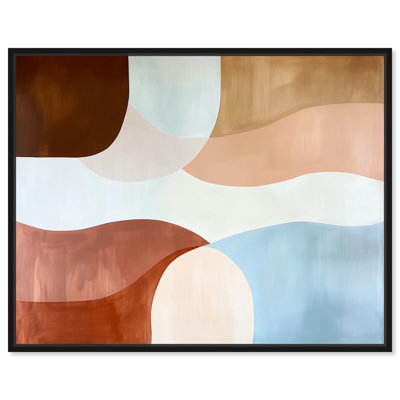 Art Remedy Midcentury Shape Art Canvas Evolving Shapes I