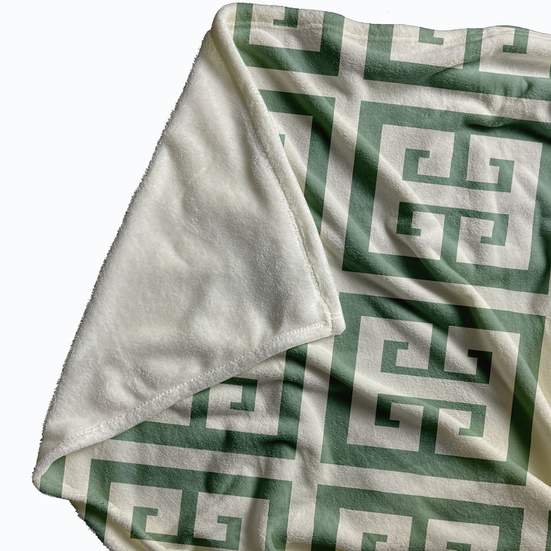 Subline Fleece Throw Blanket, 50" W x 60" L, 1.85, Sage