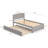 Twin Solid Wood Platform Bed with Trundle-213770050