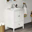 Ensemble de meuble-lavabo 24 po avec lavabo, meuble-lavabo avec portes et tiroirs, meuble-lavabo moderne avec surface peinte, blanc