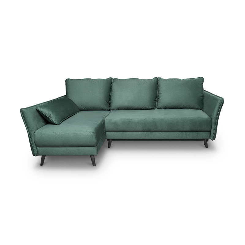 Bobbie 4 Seater Sofa Bed, DarkGreen, Left Hand Facing