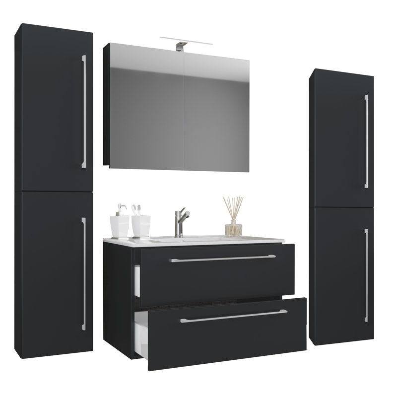 Natelson Bathroom Furniture Suite, Black