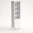 Modern Scandinavian Bookshelf, White & Wood, 31.5 x 70.9 x 13.8 inches | 100% Chipboard with MDF Frame, 0.71 inches Thick | Wall-Mountable, Multiple Shelves, Metal Handle | Stylish Storage for Home & Office