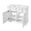 Ensemble de meuble-lavabo 36 po avec lavabo en céramique, armoire de rangement en bois massif, ensemble de meuble-lavabo autoportant avec 2 tiroirs et portes à fermeture douce-376053207