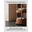 Miroir rotatif ovale en acier inoxydable 360