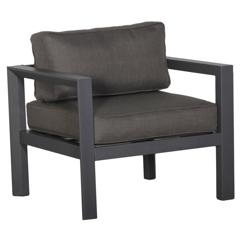 Chaise de terrasse avec coussins Aliyha