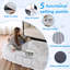 Lit pour chien Humain, lit pour chien en fausse fourrure lavable pour les personnes assoupies, lit pour chien orthopédique N sieste, taille 71 po x 45 po x 14 po qui convient à vous et aux animaux de compagnie (gris) - Couvertures et oreillers NON INCLUS