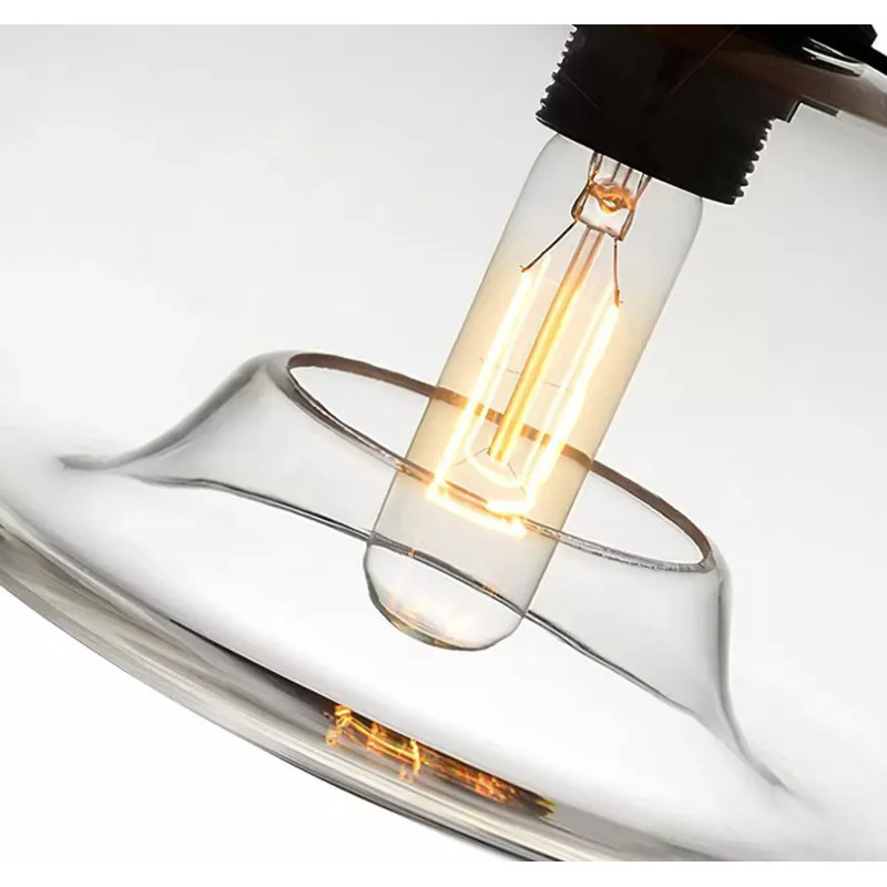 Industrial Vintage Pendant Light – E27 Ceiling Lamp with Colourful Glass Shade, Loft Bar Hanging Fixture & DIY Chandelier
