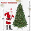 Arbre de Noël vert 6 pi avec 300 lumières DEL RVB contrôlées par le Wi-Fi-159315188