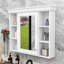 Armoire de rangement murale élégante avec porte miroir-340397718