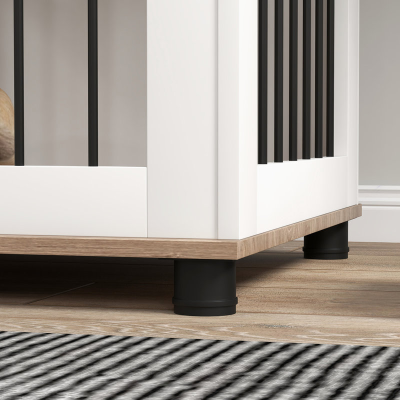 Cage pour chien comme table d'appoint, chenil d'intérieur noyer brun pour les petites et moyennes
