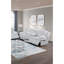 Magnifique canapé-lit inclinable en velours côtelé gris clair avec repose-pieds inclinable et rangement