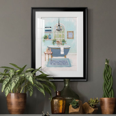 " Blue Bath I " Painting Print
