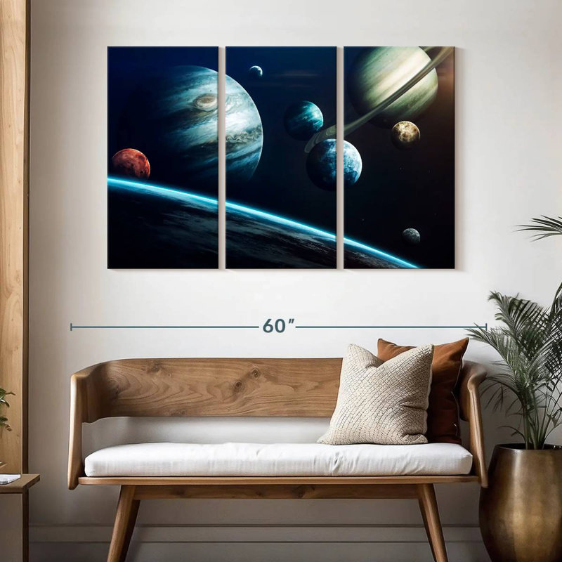 Our Solar System Planets, 32" H x 50" W