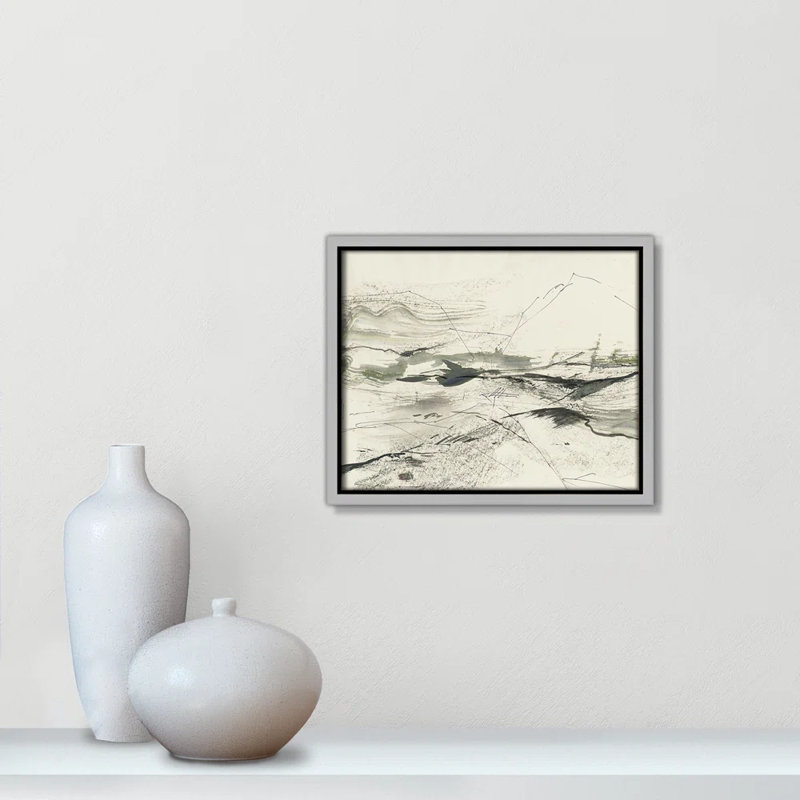 " Green Sketches " by PI Studio, Pas de tapis, Encadrement argenté, H 9,5 po x l 11,5 po x P 2 po