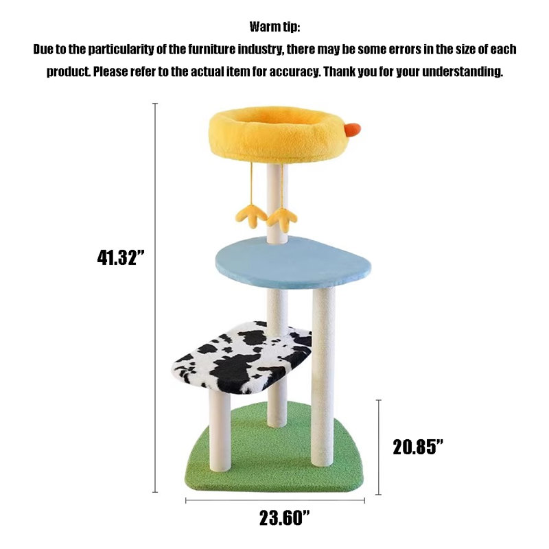 Arbre à chat multifonctionnel mignon et amusant