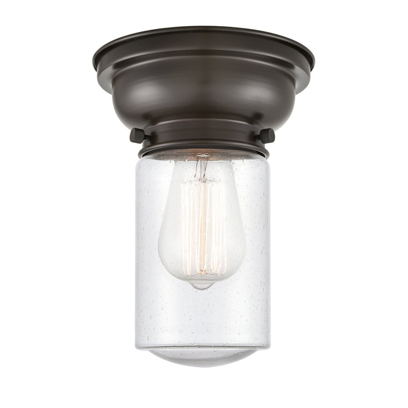 Plafonnier encastré 1 lumière 6,25 po Saroyan, Bronze huilé, Grainé, Ampoule non incluse