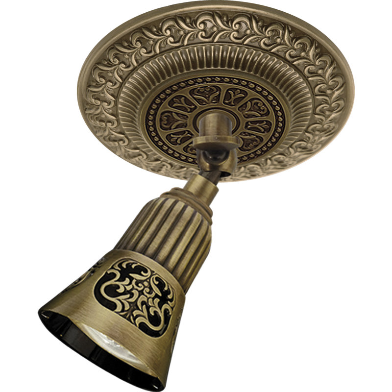Fluellen Semi Flush Mount, Antique Brass