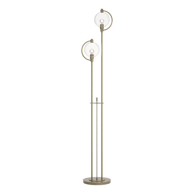 Pluto 68.1" Novelty Floor Lamp, Soft Gold, Clear