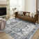 Boho Washable Non Slip Carpet Stain Resistant Rug Vintage Floral Faux Wool Area Rug Elegant Distressed Floor Mat for Living Room Bedroom Kitchen Living Room Dining Room