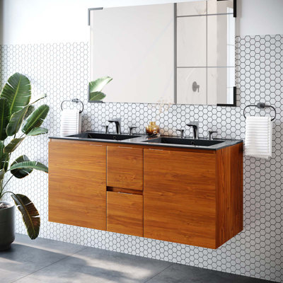 Scenic 48" Double Wall-Mount Bathroom Vanity EEI-5815