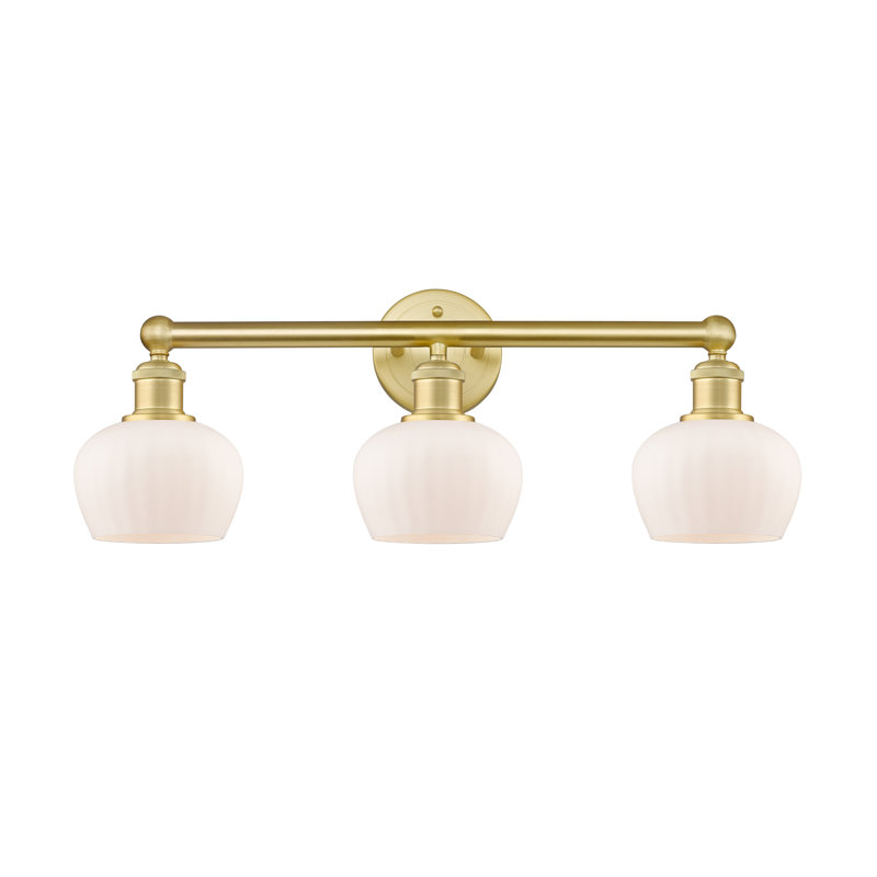 Noille 3 - Light Dimmable Vanity Light, Matte White, Satin Gold